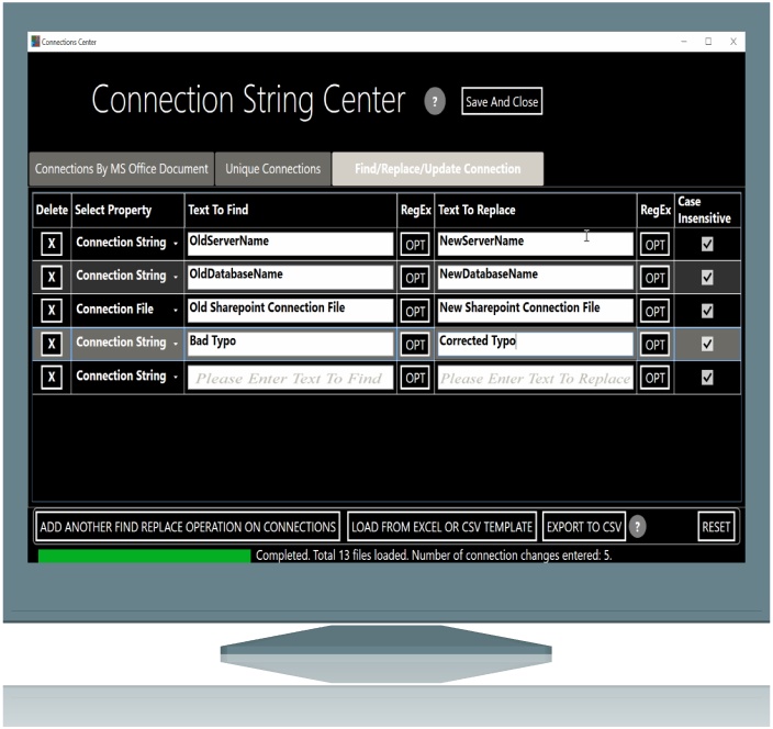 Connection Strings Find And Replace